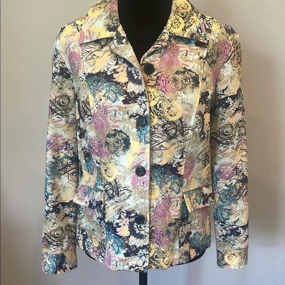 Floral Multicolor Women's Jacket small Christopher banks brand - Picture 1 of 2